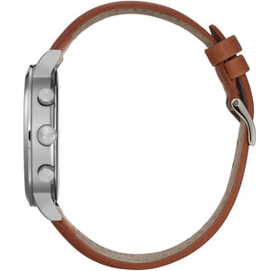 Side profile of Hugo Boss Spirit 1513689 showing 10mm thickness and silver finish with 30m water resistance