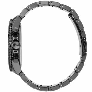 Side profile of Hugo Boss Ocean Edition 1513743 showing 12mm thickness and black finish with 100m water resistance
