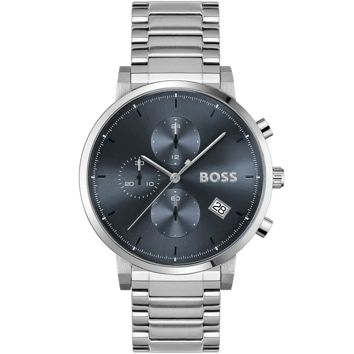 Hugo Boss Integrity 1513779 Silver-Tone Blue Dial Chronograph Men's Watch
