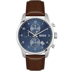 Hugo Boss 1513940 Men's Watch – Silver & Blue & Leather | Original Hugo Boss