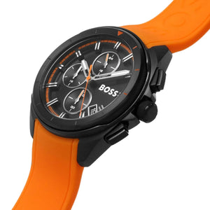 Side profile of Hugo Boss Volane 1513957 showing 12mm thickness and black finish with 50m water resistance