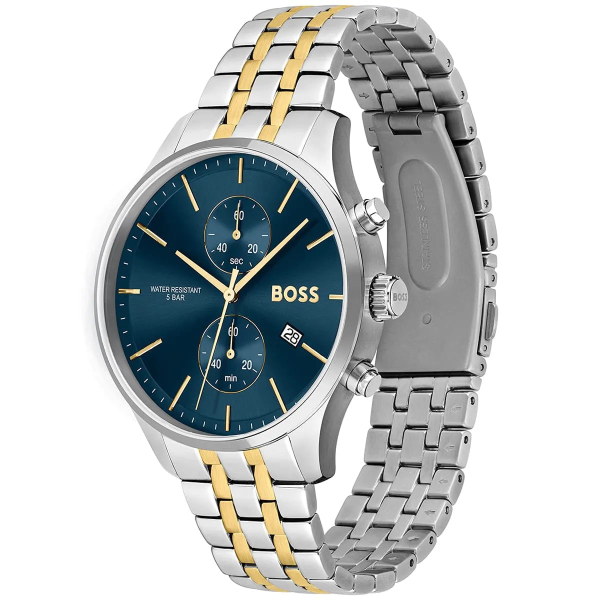 Side profile view showing the case thickness of the Hugo Boss Associate 1513976 watch.