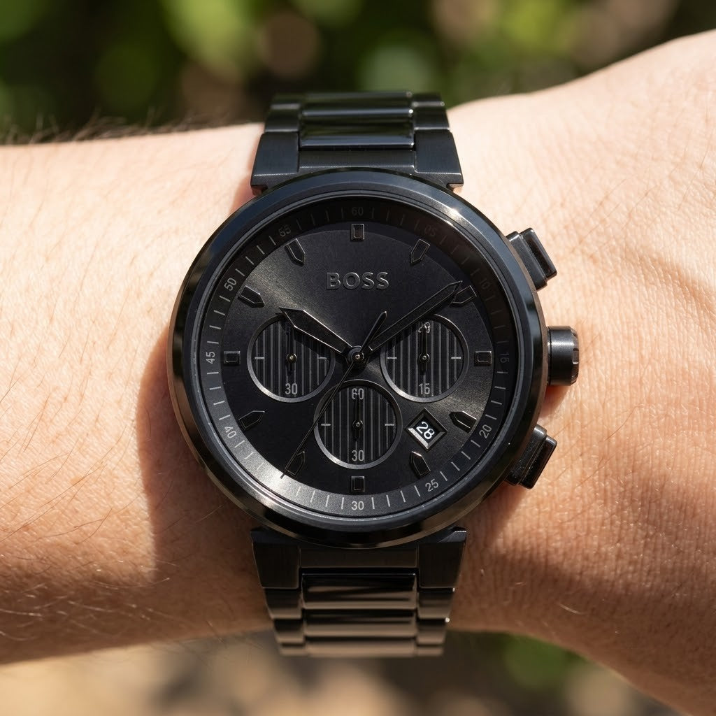 Live wrist shot of Hugo Boss One 1514001 men's watch.