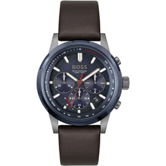 Hugo Boss 1514030 Men's Watch – Silver & Blue & Leather | Original Hugo Boss