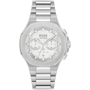 Hugo Boss Taper 1514087 men's chronograph watch with all-silver integrated design
