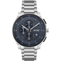 Hugo Boss 1514189 Men's Watch – Silver & Blue & Stainless Steel | Original Hugo Boss
