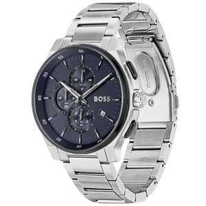Side profile view showing the case thickness of the Hugo Boss Peak 1514189 watch.