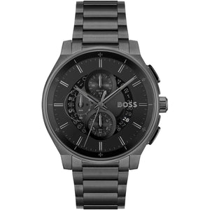 Front view of Hugo Boss Peak 1514192 chronograph men's watch on a white background.