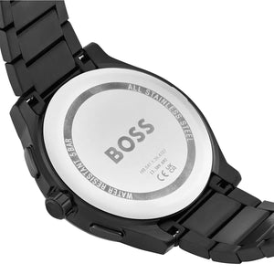 Engraved stainless steel case back of the Hugo Boss Peak 1514192 watch.