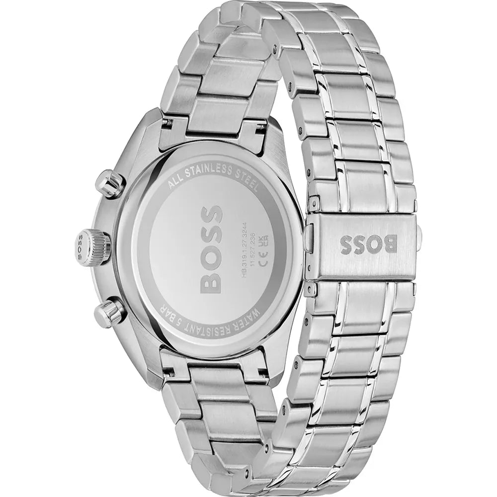 Back view photo of Hugo Boss 1514251 showing the stainless steel caseback info