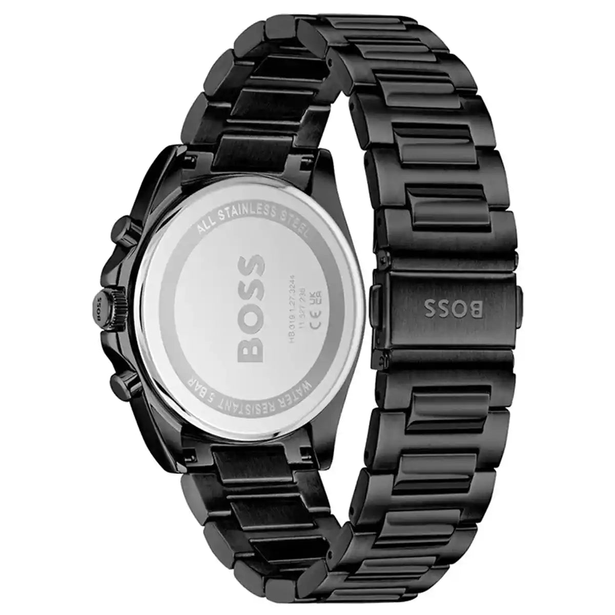 Back view photo of Hugo Boss 1514291 showing the stainless steel caseback info