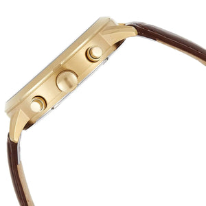 Side profile of Tommy Hilfiger Liam 1710359 men's quartz battery watch showing 10mm thickness and gold finish