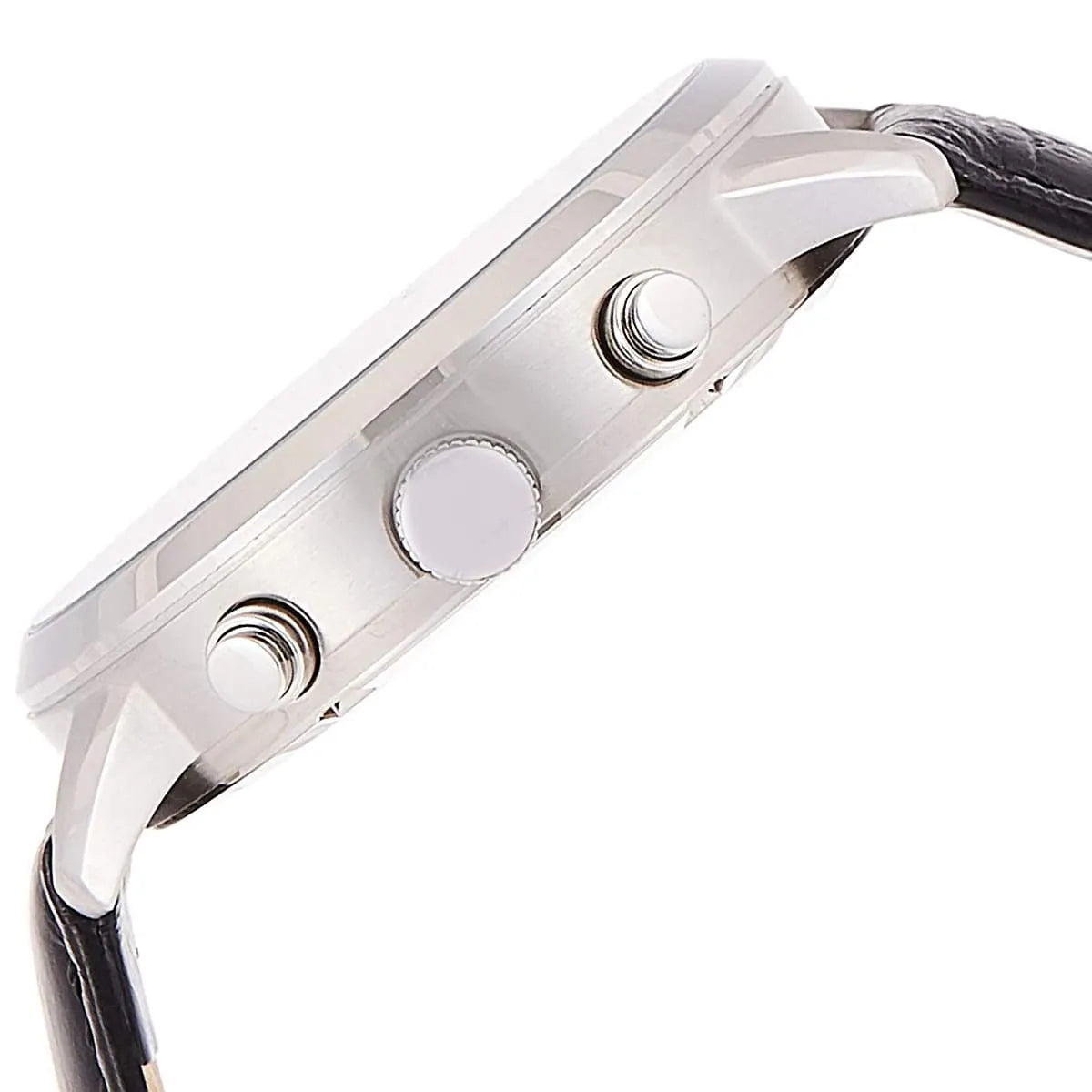 Side profile of Tommy Hilfiger Liam 1710361 men's quartz battery watch showing 10mm thickness and silver finish