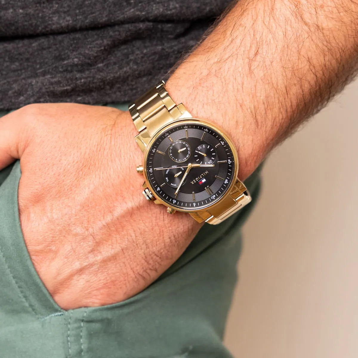Tommy Hilfiger Tyson 1710589 men's black dial watch