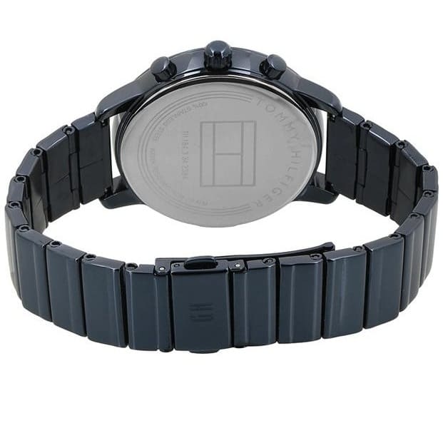 Back view photo of Tommy Hilfiger 1781893 showing the stainless steel caseback info