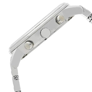 Detail photo of the silver crown and pushers on the Tommy Hilfiger 1781904 women's watch