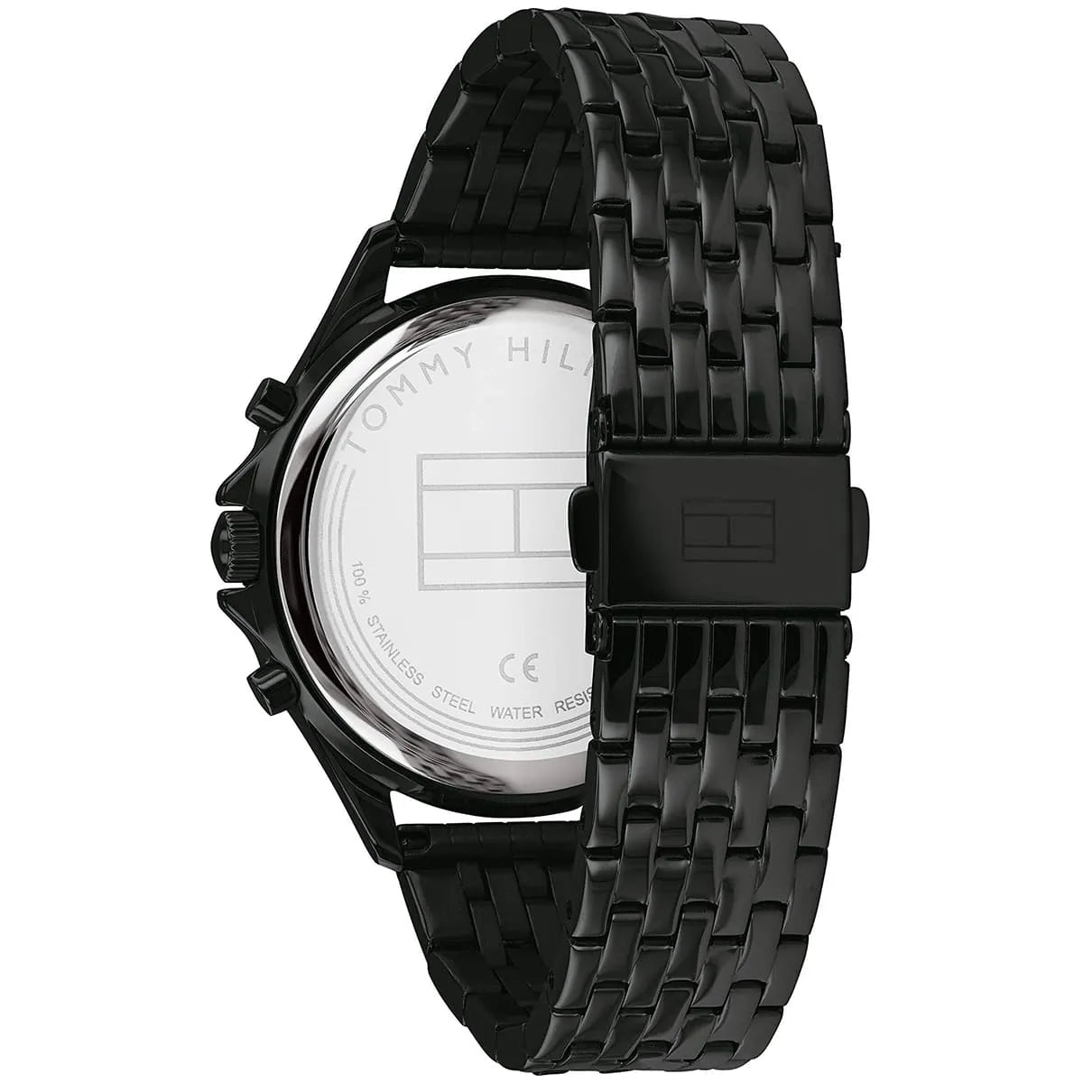 Back view photo of Tommy Hilfiger 1782144 showing the stainless steel caseback info