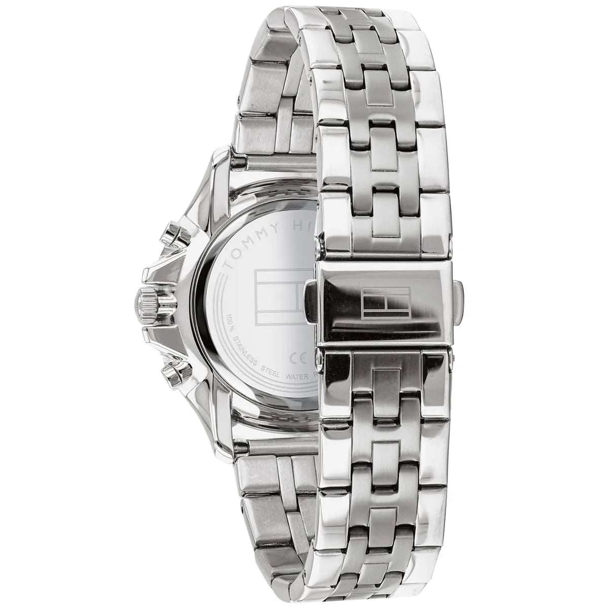 Back view photo of Tommy Hilfiger 1782222 showing the stainless steel caseback info