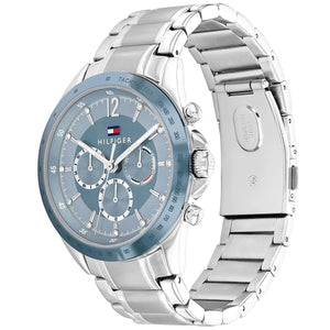Perspective photo of Tommy Hilfiger 1782554 showing the side profile and silver bracelet finish