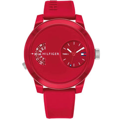 Tommy Hilfiger 1791557 Men's Watch – Red & Rubber | Original Tommy Hilfiger