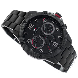 Perspective photo of Tommy Hilfiger 1792030 showing the side profile and knurled bezel