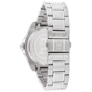 Tommy Hilfiger TH85 1792131 men's GMT watch - black dial silver steel strap
