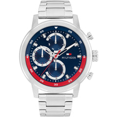 Tommy Hilfiger 1792179 Men's Watch – Silver & Blue & Stainless Steel | Original Tommy Hilfiger