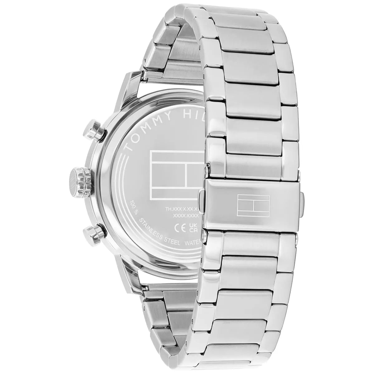 Back view photo of Tommy Hilfiger 1792180 showing the stainless steel caseback info