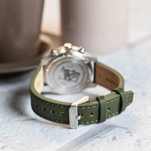 Tommy Hilfiger Chronograph Men's Watch – Model 1792188 – Green Dial & Leather Strap - Luxury Hub Store