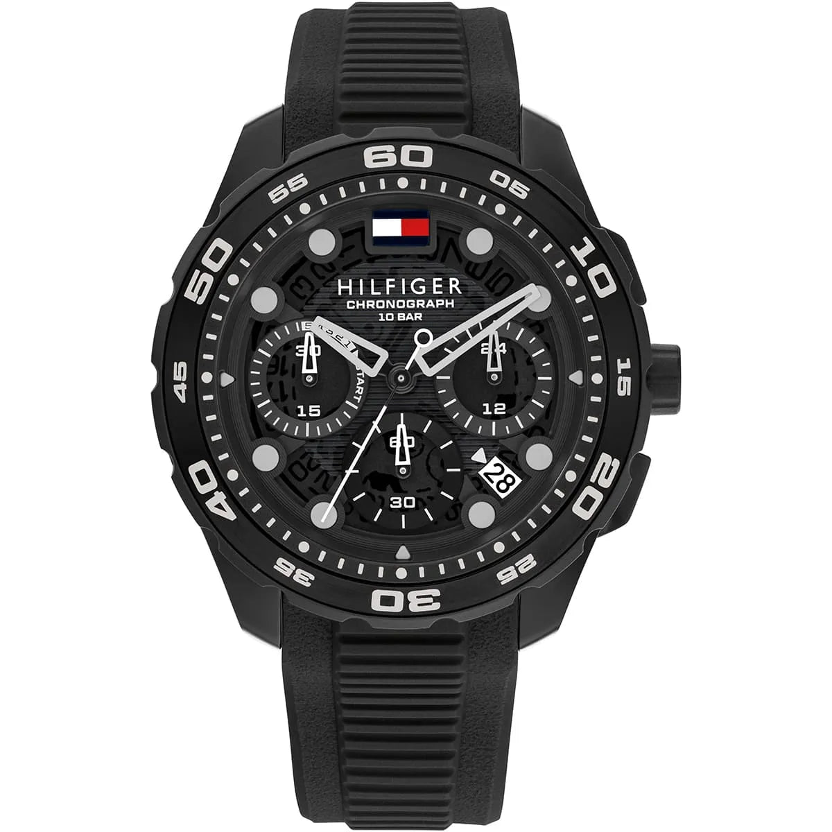 Tommy Hilfiger TH-Regatta 1792233 Men's Chronograph Watch – Black Dial & Black Rubber Strap