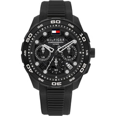 Tommy Hilfiger TH-Regatta 1792233 Men's Chronograph Watch – Black Dial & Black Rubber Strap