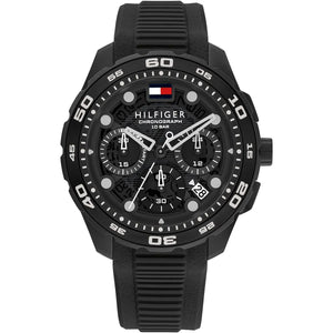 Tommy Hilfiger TH-Regatta 1792233 Men's Chronograph Watch – Black Dial & Black Rubber Strap
