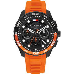 Tommy Hilfiger TH-Regatta 1792234 Men's Chronograph Watch – Black Dial & Orange Rubber Strap