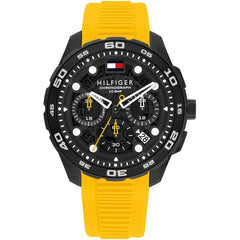 Tommy Hilfiger TH-Regatta 1792235 Men's Chronograph Watch – Black Dial & Yellow Rubber Strap