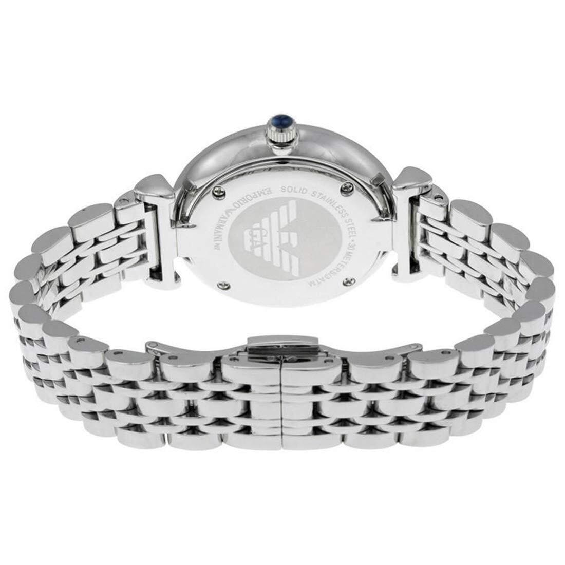 Emporio Armani AR11091 Women’s Blue Dial Silver Stainless Steel Gianni Watch - Luxury Hub Store