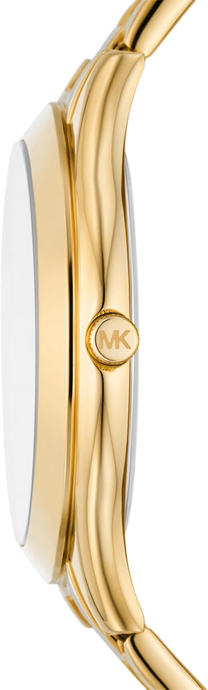 Michael Kors MK4732 Women’s Gold Dial Gold Stainless Steel Crystal Logo Watch - Luxury Hub Store