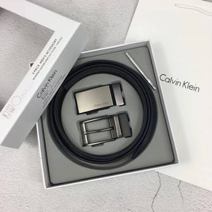 Calvin Klein 3 Piece Gift Set with Reversible Belt and Two Buckles