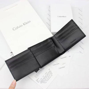 Calvin Klein 2-Piece Gift Set featuring Black Leather Bifold Wallet and Matching Key Fob