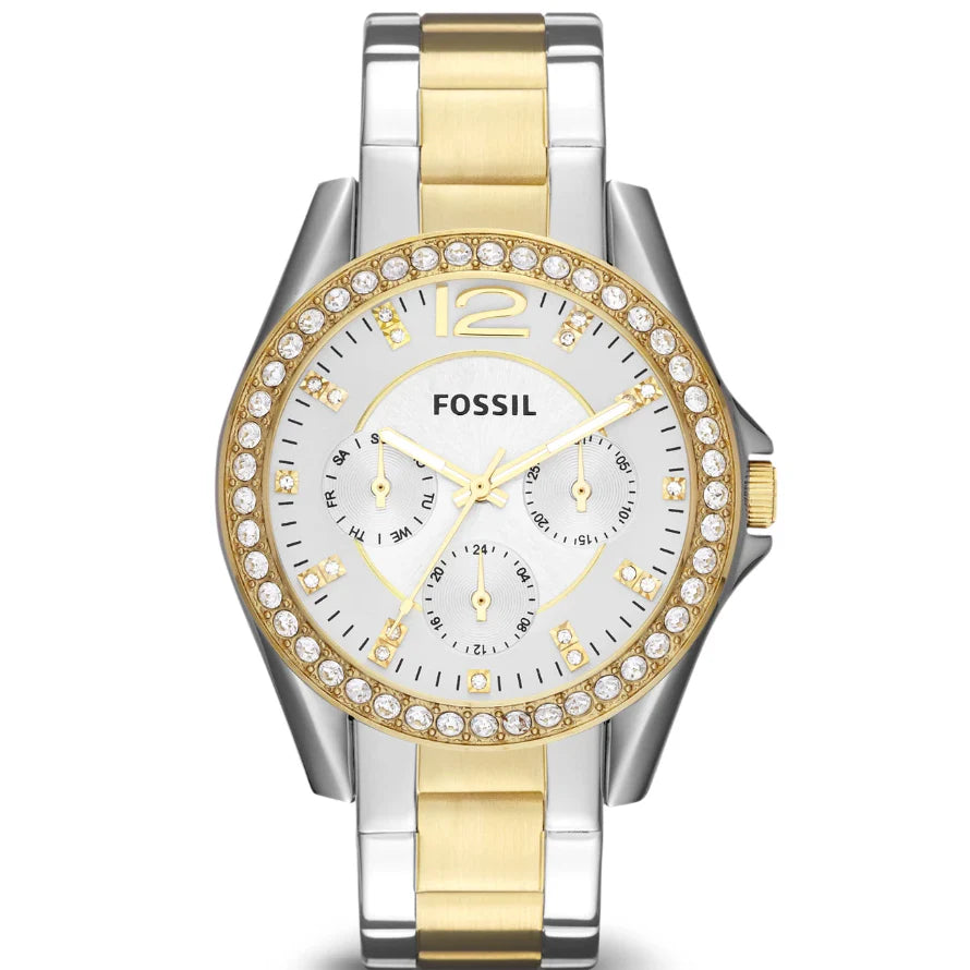 Fossil Riley ES3204 Multi-Function Two-Tone Stainless Steel Women's Watch