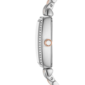 Side view of Emporio Armani AR11519 showing slim profile and rose gold crown