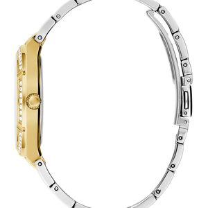 Guess Cosmo GW0033L4 women's watch - silver dial two-tone steel strap, back view