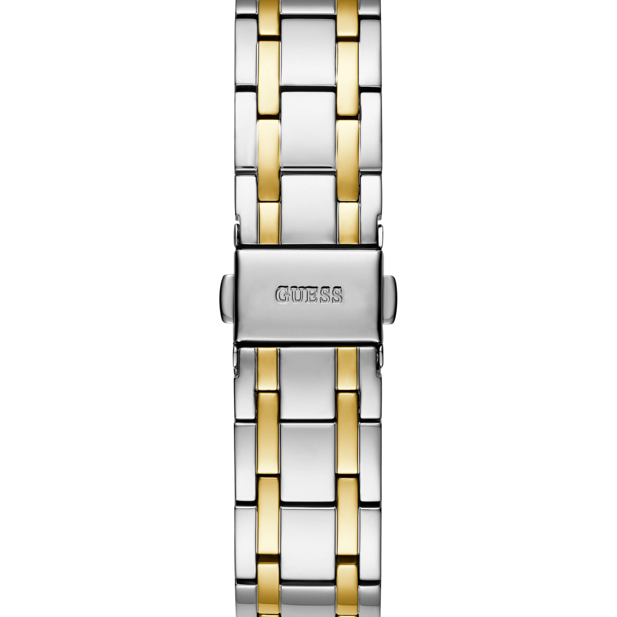 Guess Cosmo GW0033L4 women's watch - silver dial two-tone steel strap, clasp detail