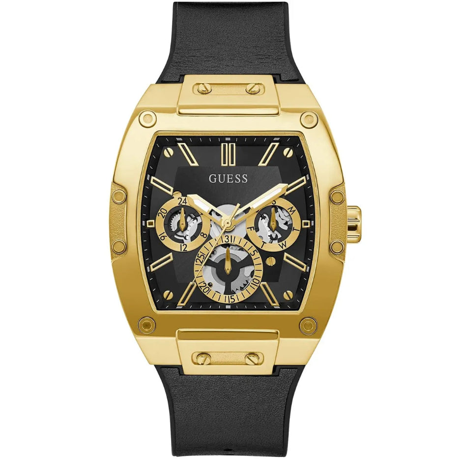 GUESS Phoenix GW0202G1 men's gold-tone and black multi-function watch
