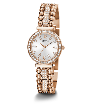 Guess Gala GW0401L3 Women's watch - white dial rose gold-tone steel strap