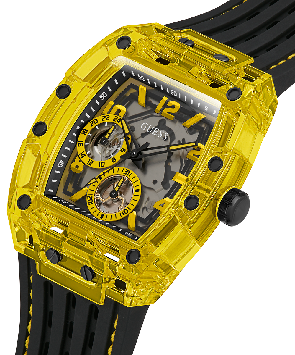 Guess Phoenix GW0499G2 Men's watch - black dial yellow case