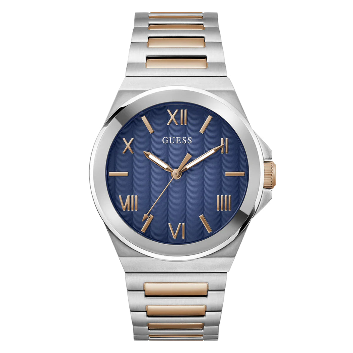 Guess Vinyl GW0789G4 Men's watch - blue dial two-tone strap
