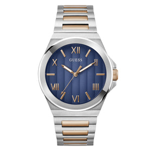 Guess Vinyl GW0789G4 Men's watch - blue dial two-tone strap