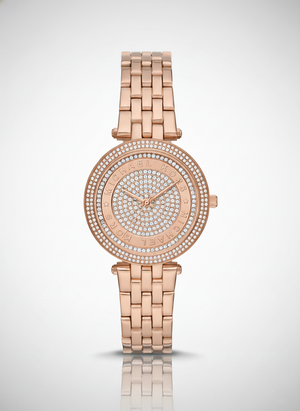 Michael Kors MK4592 Darci Mini Women’s Rose Gold Crystal Dial Watch - Luxury Hub Store