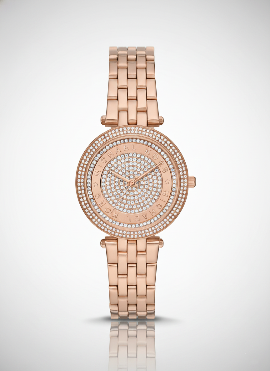 Michael Kors MK4592 Darci Mini Women’s Rose Gold Crystal Dial Watch - Luxury Hub Store