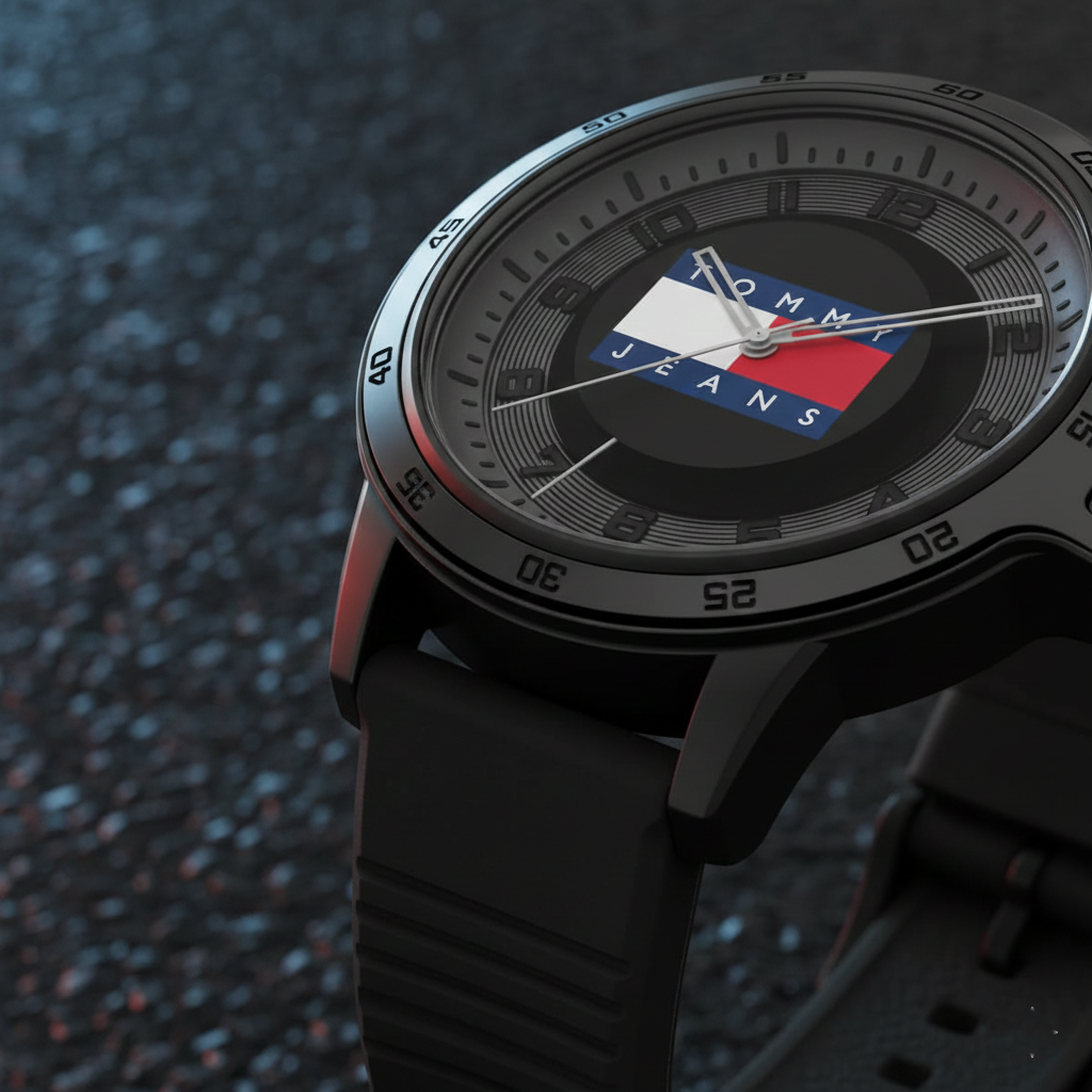 Tommy Jeans 179203 Men’s Casual Black Silicone Watch – Minimal Sport Design